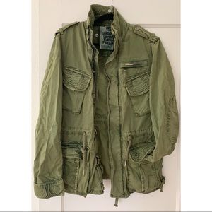 SuperDry Limited Edition Flag Jacket In Army Green